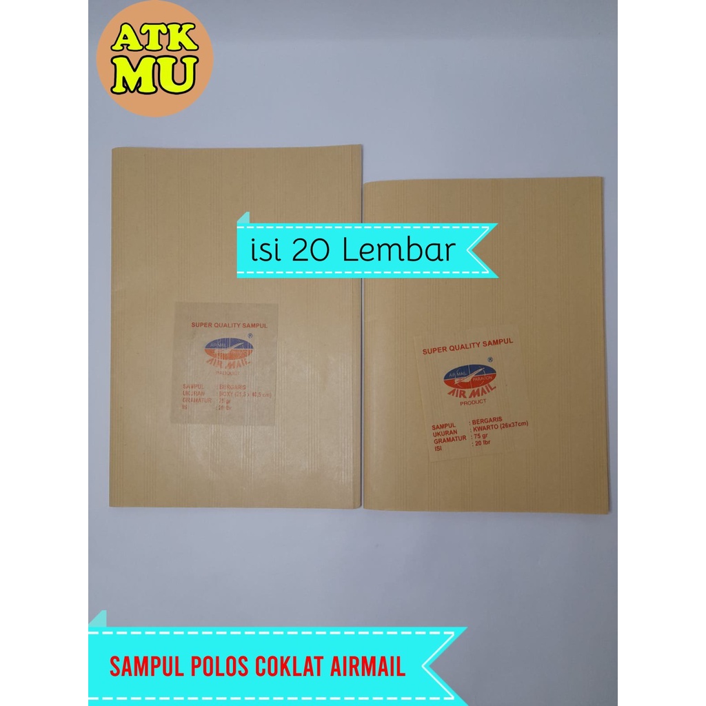 

Kertas Sampul Coklat Polos Airmail