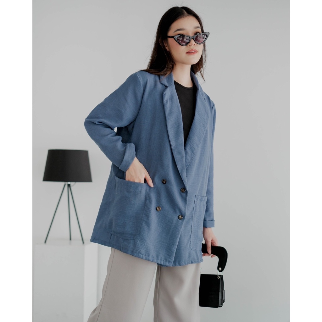 Myrubylicious VERIE BLAZER KODE G308 | BLAZER | BLAZER WANITA | BLAZER LENGAN PANJANG | BLAZER CRINCLE