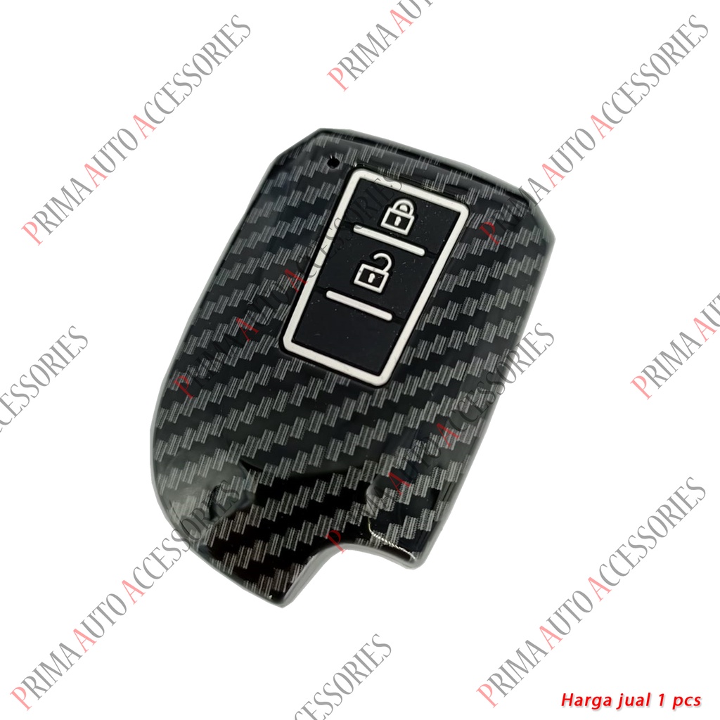 Casing Kunci Remote Mobil Toyota Carbon Fiber - Yaris 2 Tombol