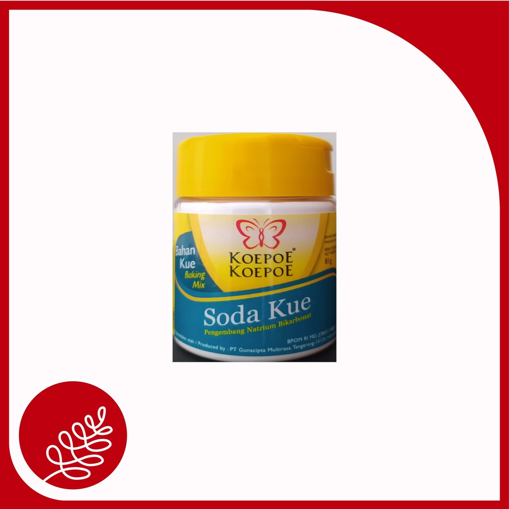 SODA KUE KOEPOE 81GR / MAKANAN / BAHAN KUE / SODIUM BICARBONATE / KOEPOE