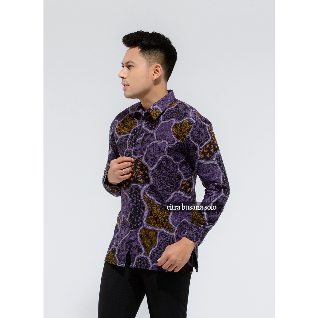 DEWANGGA KLASIK Kemeja Batik Pria Full Furing Bahan Katun Sragenan