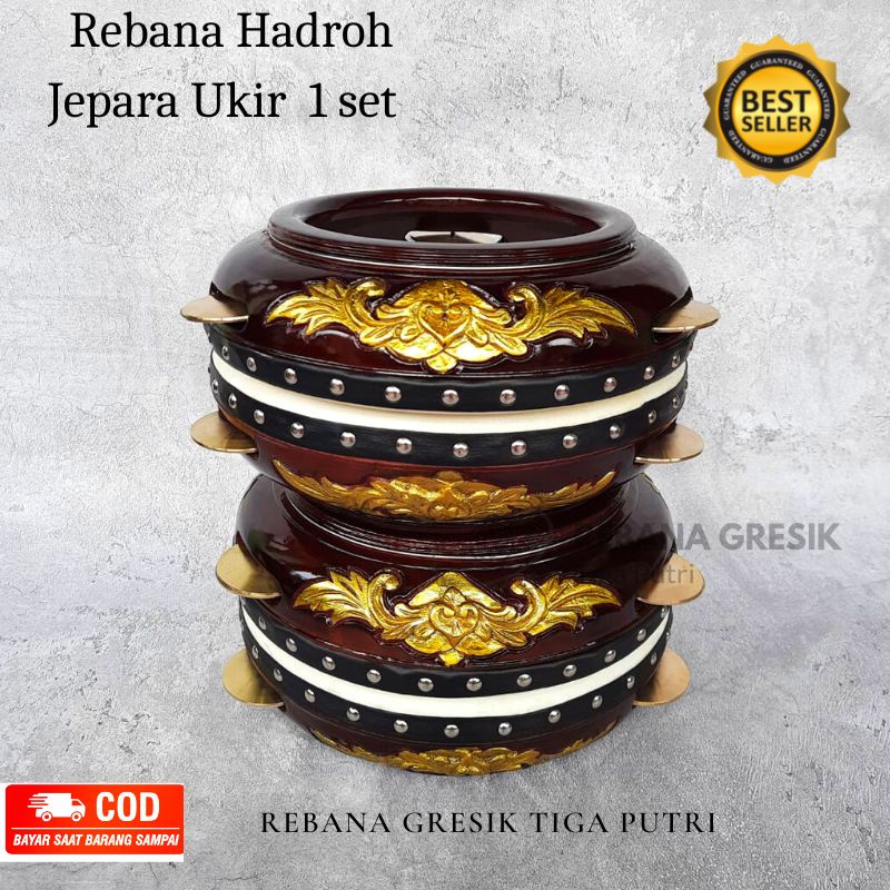 Satu Set Rebana Habib Syeh Ukir Model Jepara