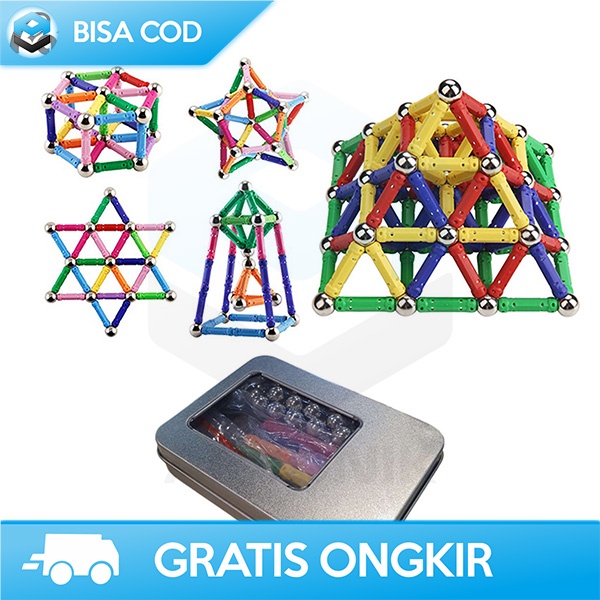 MAINAN RAKITAN EDUKASI MAGNETIC BUILDING SETS MATERIAL AMAN D9-618