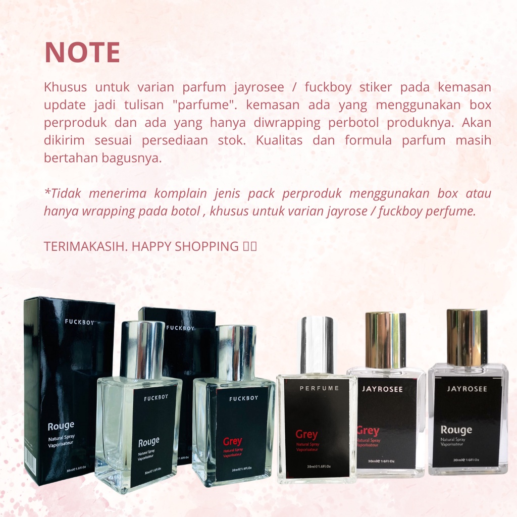 Parfum Jayrosee Eau De Parfume - Grey Rouge Noah Luke - Parfum Pria dan Wanita 30ml Best Seller No.1