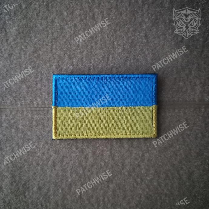 #@#@#@#@] Patch bordir bendera Ukraina | Ukraine Flag