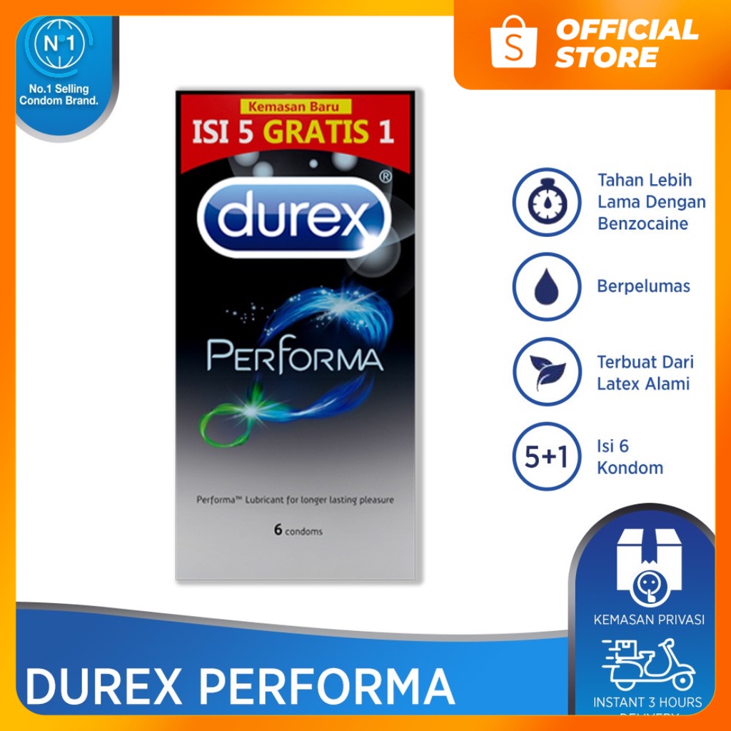 DUREX - Kondom Tipis Isi 6 | Kondom Gerigi | Kondom Durex