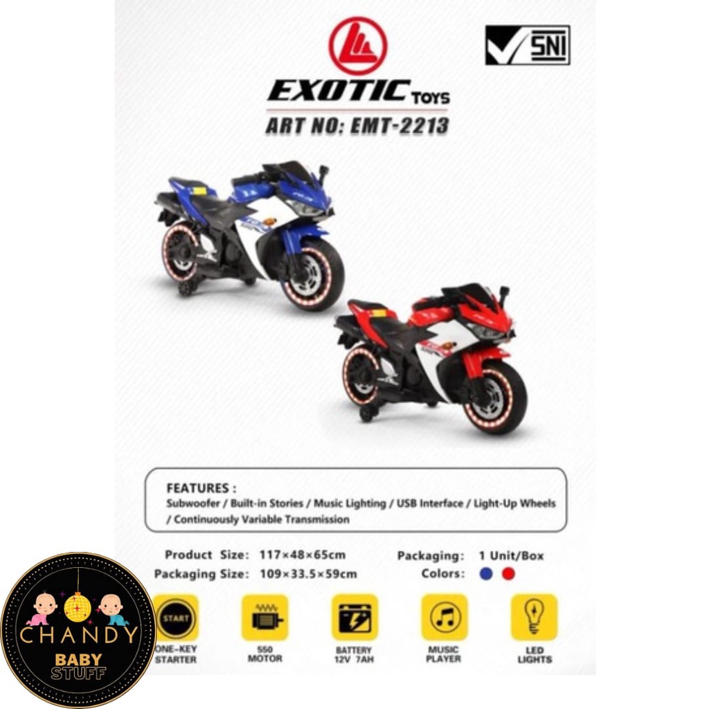 MAINAN KENDARAAN MOTOR AKI ANAK YAMAHA R3 EMT 2213