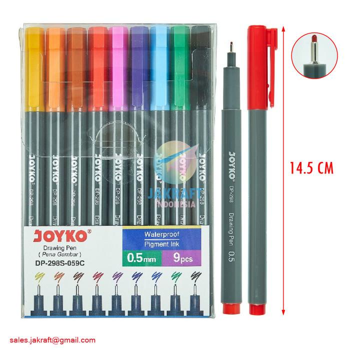 

Terlaris Set 12 Warna Color Drawing Pen Permanent Joyko Dp-298S-059C Anti Air