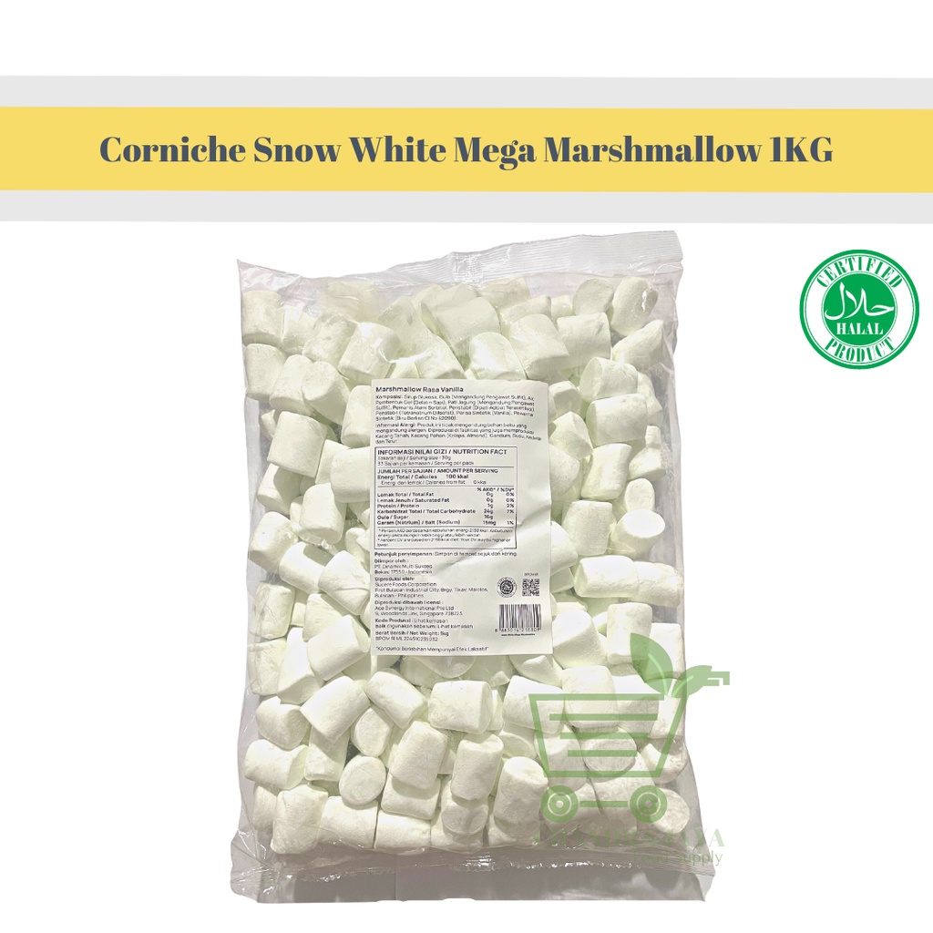 

Corniche Snow White Mega Marshmallow 1KG