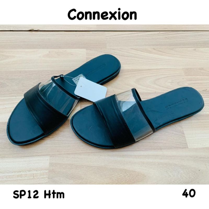 sandal flat sp12 hitam
