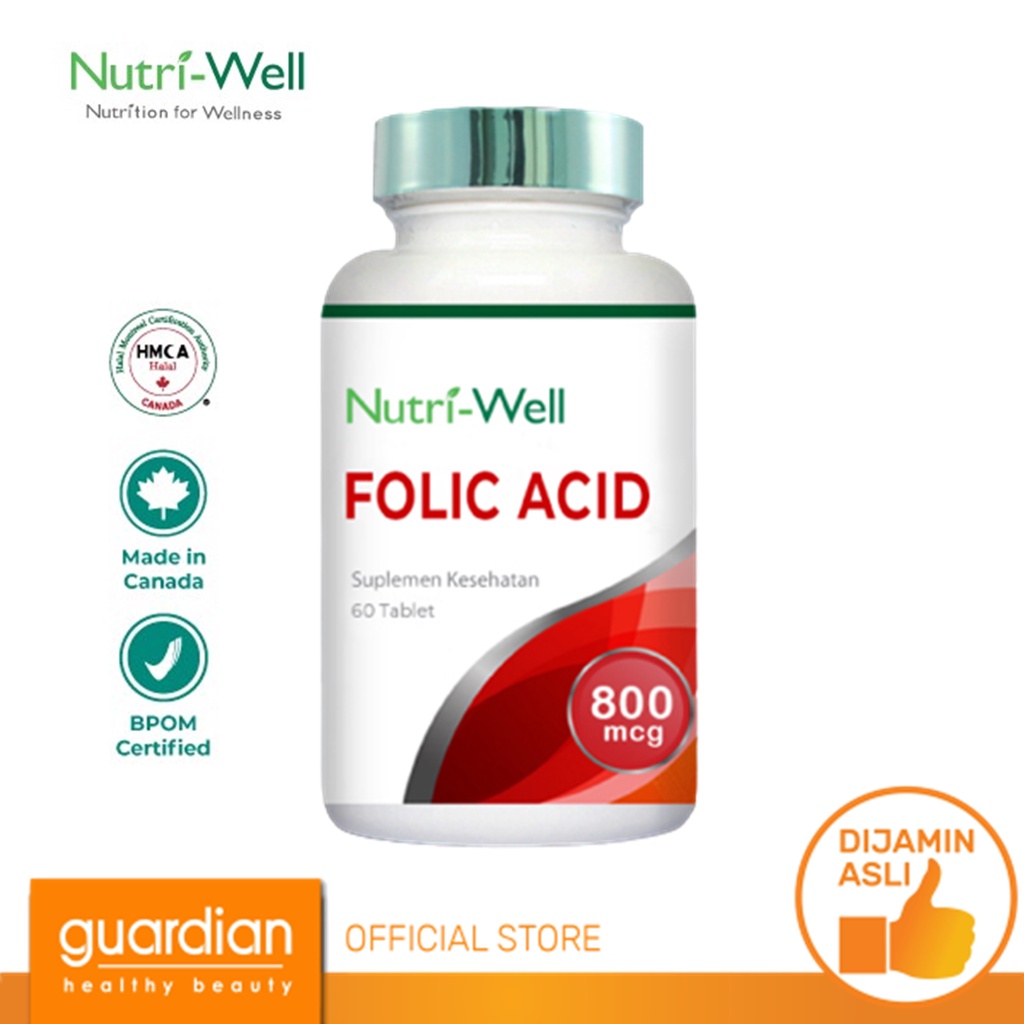 NUTRIWELL Folic Acid 800mcg 60s