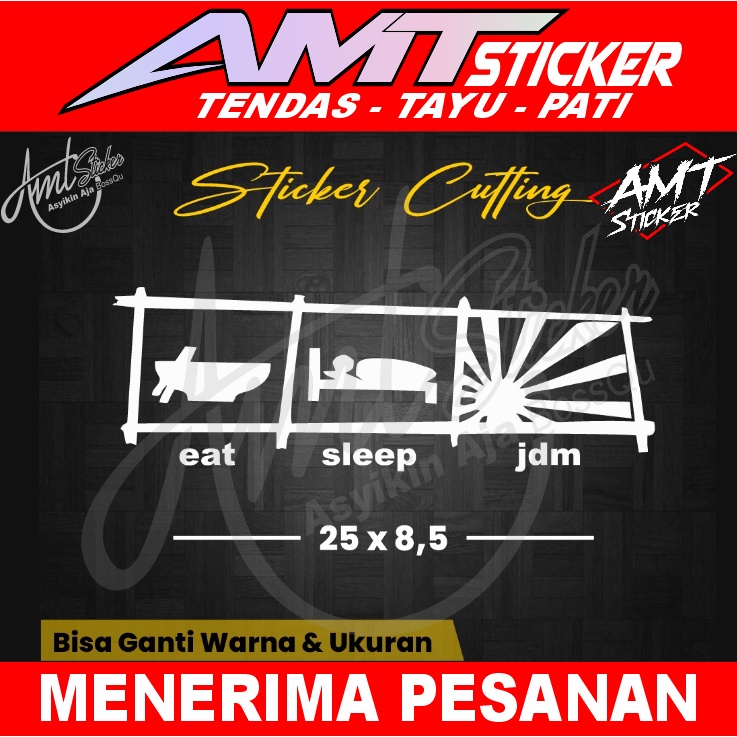 Stiker Cutting Keren - Bisa Custom Warna - Sticker Kating Nyala/Reflektif