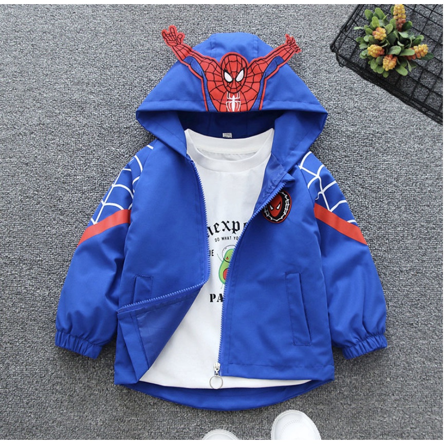 babyfit [2-8thn] SPIDER CRAWL 3d jacket hoody lengan panjang anak cewek cowok impor zg-0325