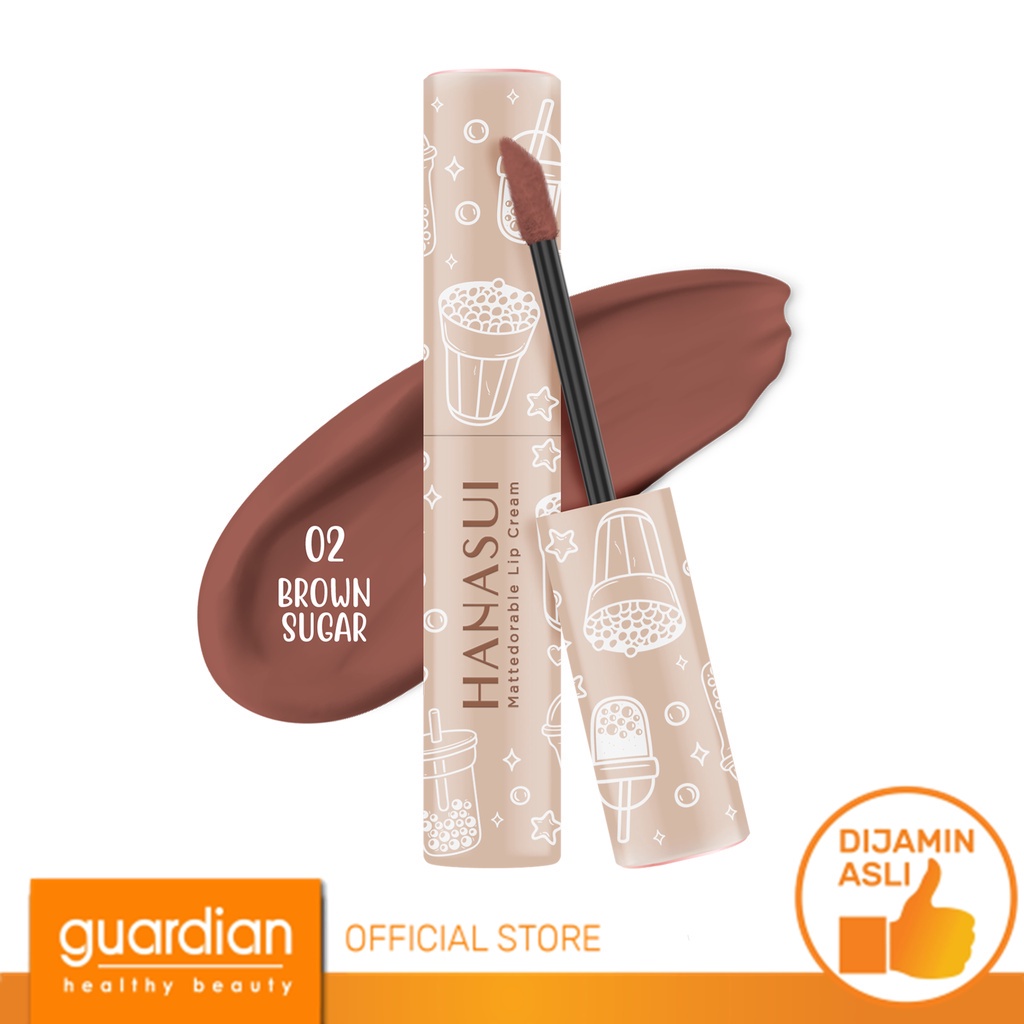 HANASUI Mattedorable Lip Cream Boba Edition - Velvet Matte Finish Pigmented Long Lasting Double Mois
