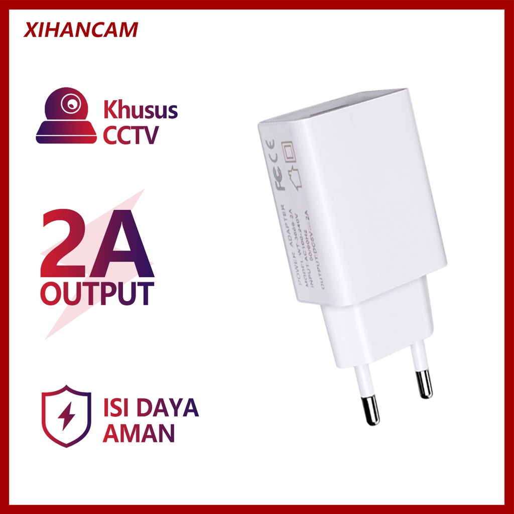 XIHANCAM Charge Travel Adaptor Charger 5V 2A Kabel Charger USB CCTV Charging