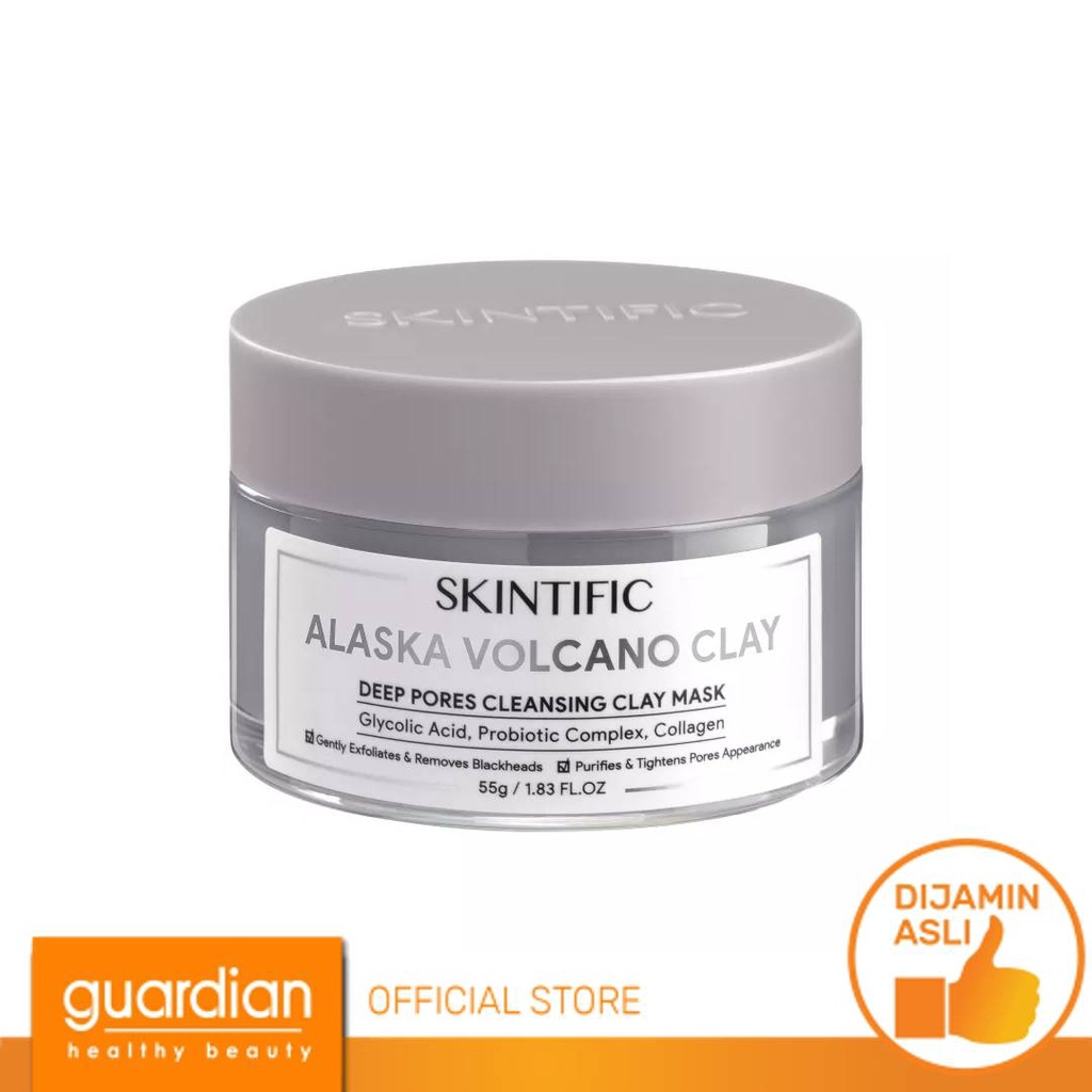 Skintific Alaska Volcano Clay Mask Masker Komedo Deep Pores Cleansing Mud Mask 55g