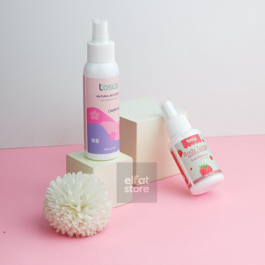 [Paket Bundling] Tosca Deodorant Tawas Spray + Body Spray Ampuh Hilangkan Bau Ketiak dan Badan