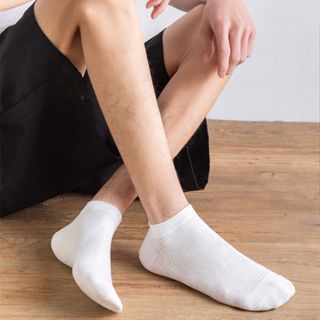 Plain Color Ankle Socks for Men 8754