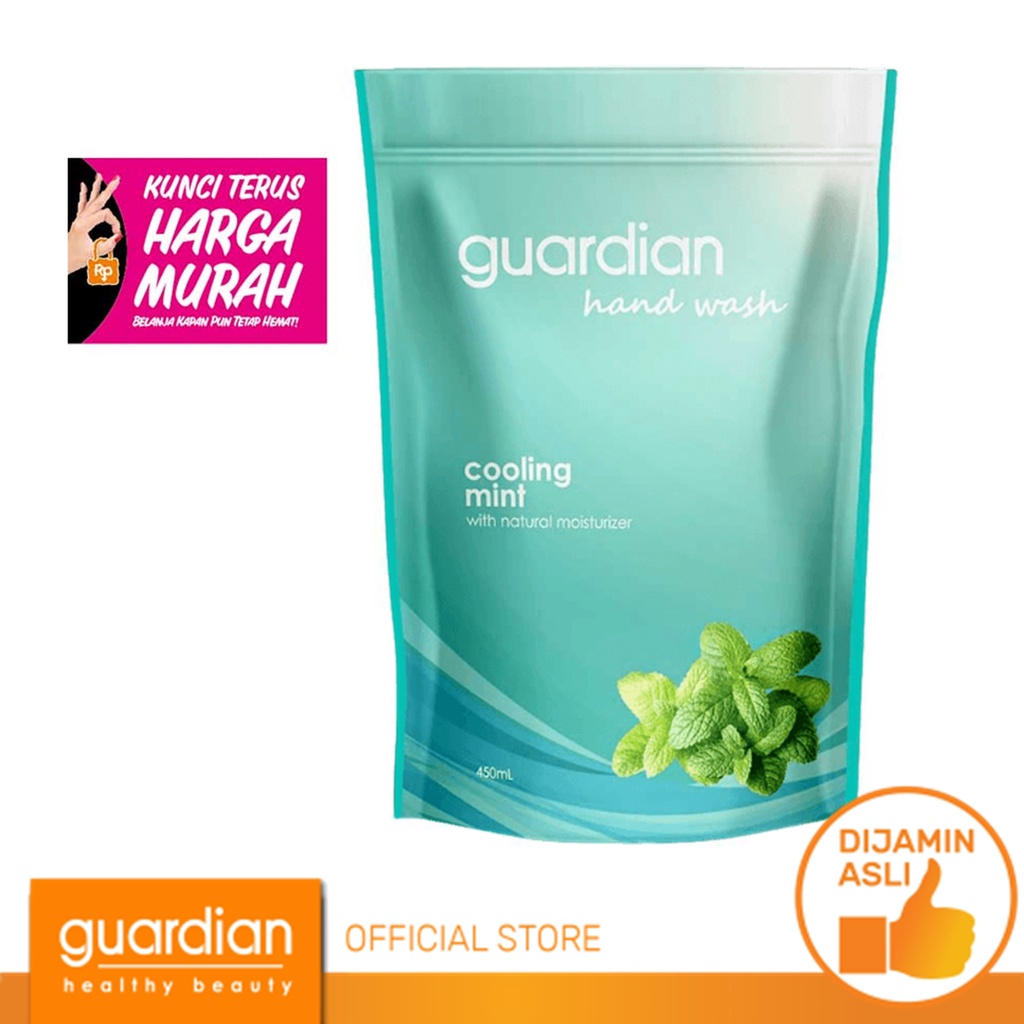 bp132- GUARDIAN Hand Wash Cooling Mint Pouch 450ml Refill Sabun Cuci Tangan
