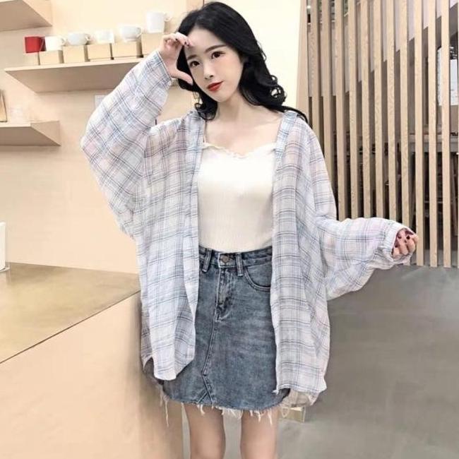 KEMEJA WANITA ATASAN WANITA LENGAN PANJANG 8682 BAJU KEMEJA WANITA HOLLISTA IMPORT EL09I09A82L