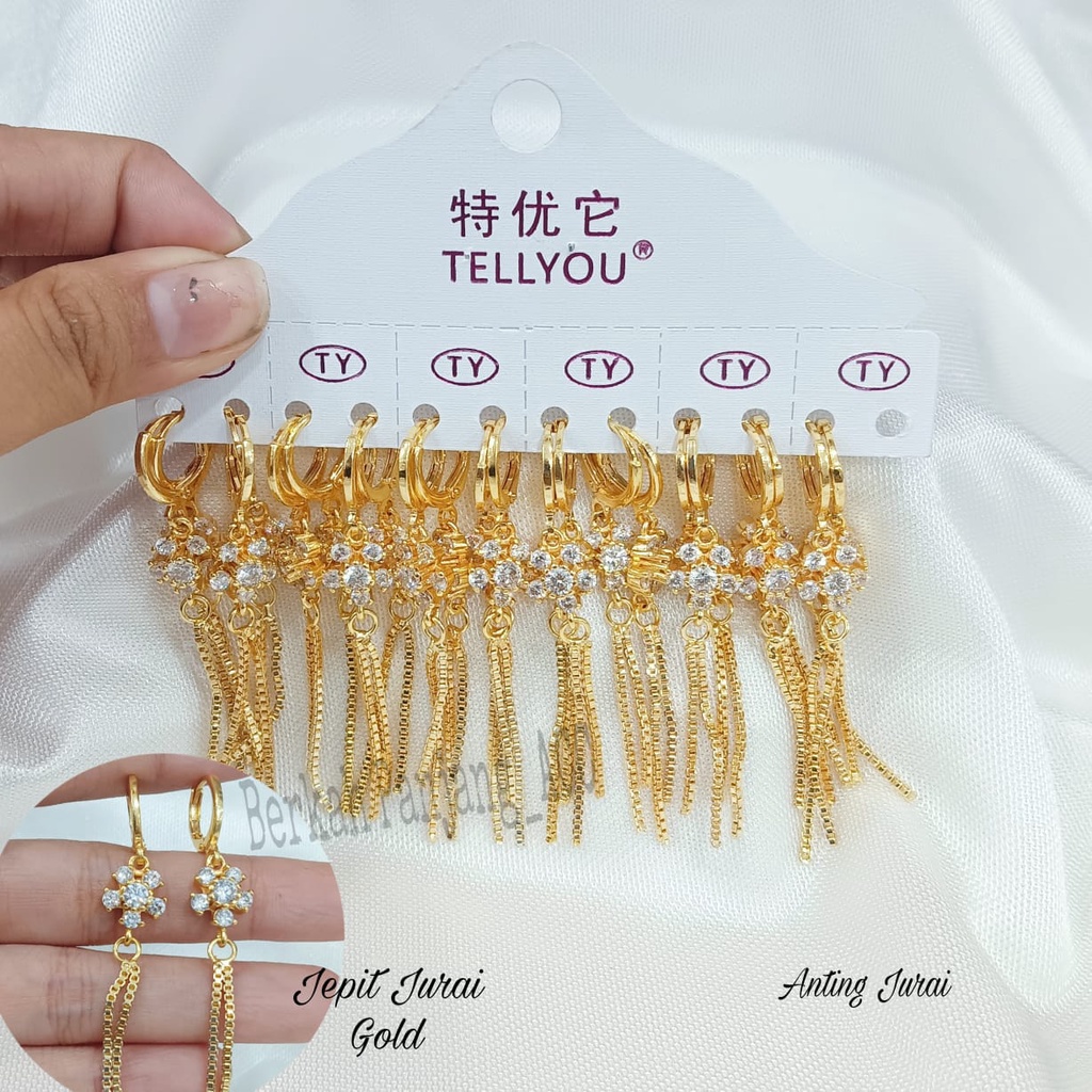 COD 12 PASANG/CHAR ANTING JURAI  ITALI VARIAN MOTIF PERMATA DEWASA FASHION #2 perhiasan super berkelas fashion korea anti karat dan anti luntur