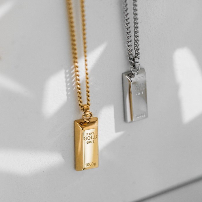 Kalung fine gold miniatur titanium anti karat harga grosir bisa cod