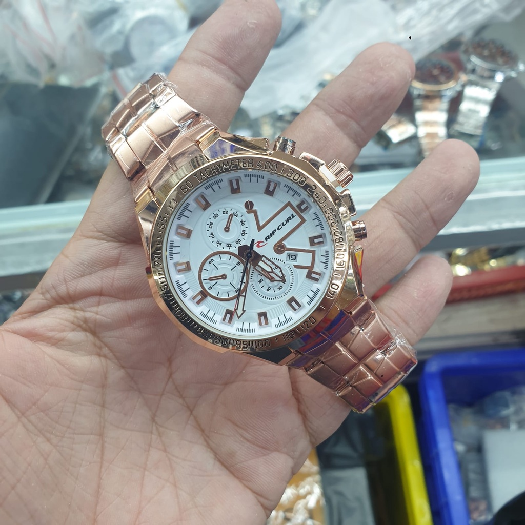 BEST SELLER JAM TANGAN PRIA RC H85 ANALOG TALI RANTAI BODY BULAT DM 4.8CM FREE BOX &amp; BATERAI || JAM TANGAN FASHION PRIA JAM TANGAN COWOK MURAH