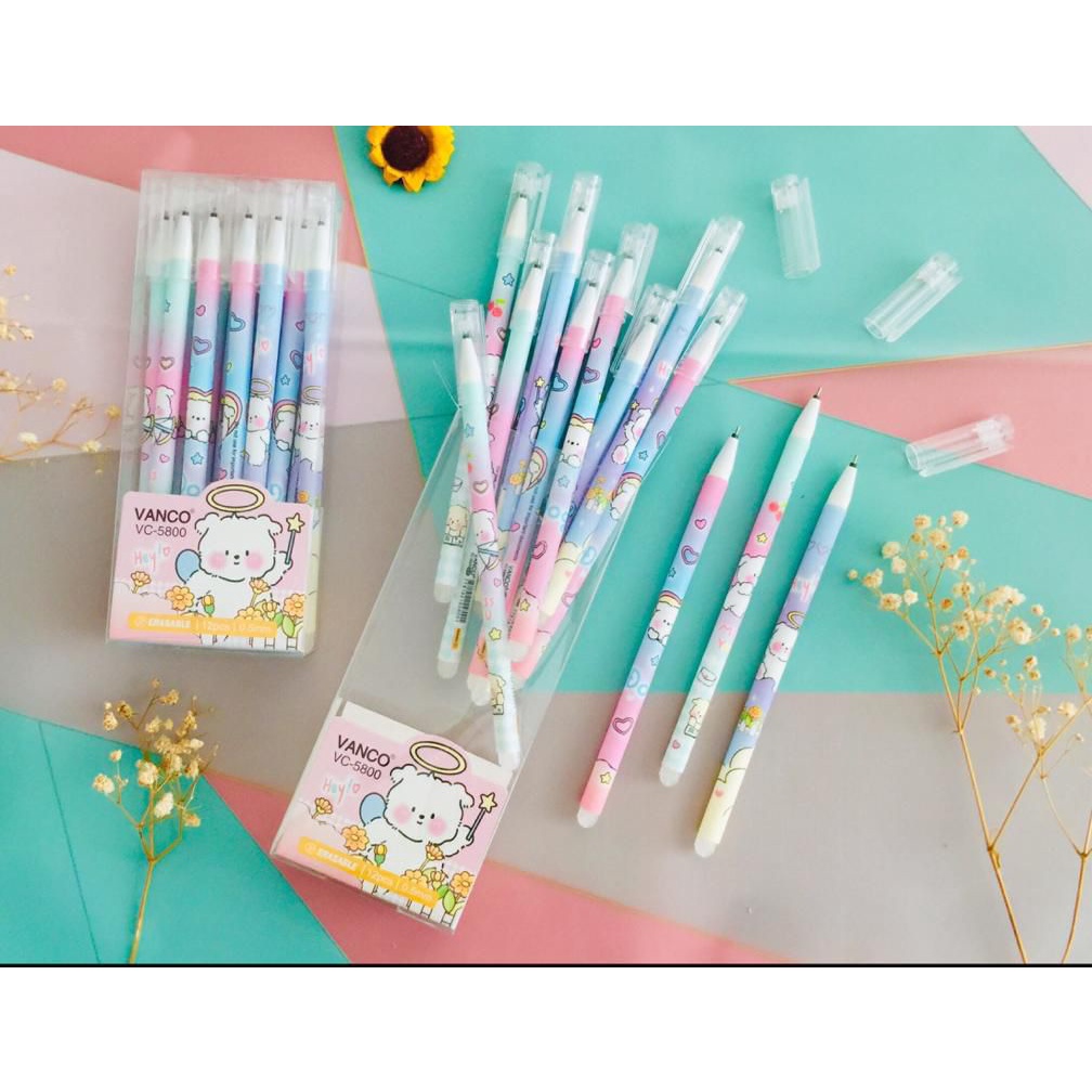 

( 1 PACK / 12 PCS ) BALLPOINT BISA DI HAPUS / ERASABLE PEN / PULPEN HAPUS FANCY