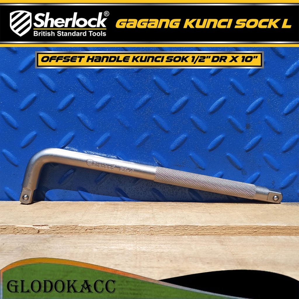 Gagang Kunci Sock L Offset / Sherlock Handle Kunci Sok 1/2 &quot; DR x 10 &quot;