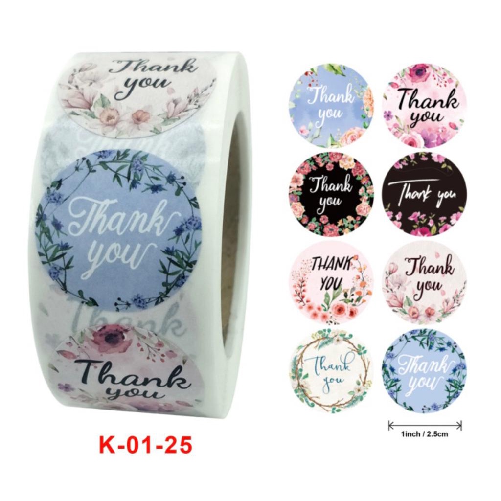 500 PCS ROLL STICKER THANKYOU FOR YOUR ORDER