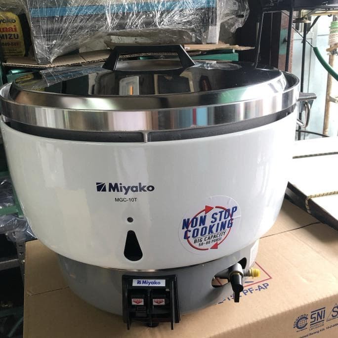 MIYAKO : MGC-10T GAS RICE COOKER / PENANAK GAS DENGAN GAS 20 LITER MGC 10 T