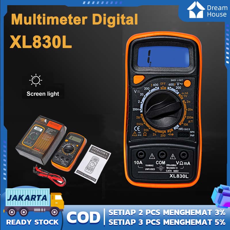 New Digital Multimeter Xl830l Portable High Precision Digital Display Multimeter Digital Paket Lengkap Dan Murah ASLI ADA BUZZERNYA Xl830l Digital Multimeter/Digital DT266 / Digital Clamp Multimeter - Digital Multimeter Alat Ukur