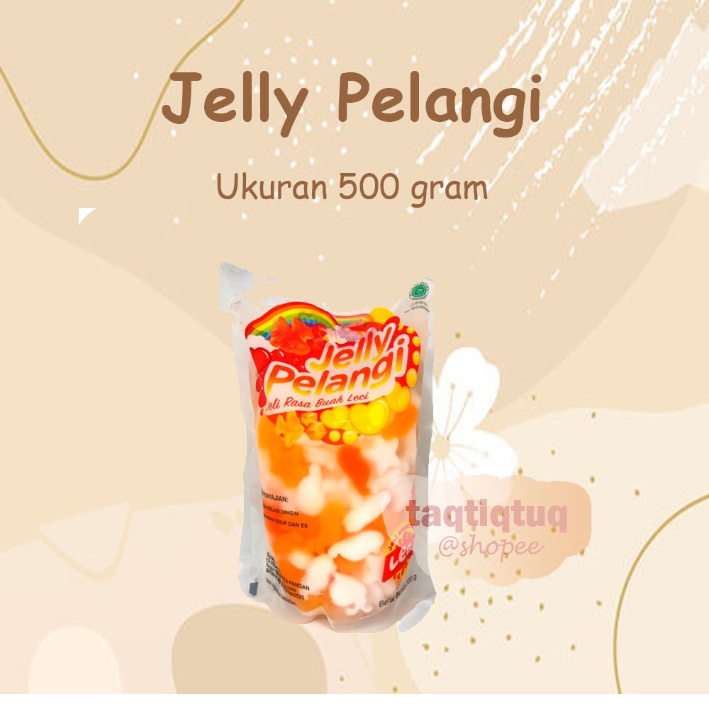 

Jelly Pelangi 500 Gram Topping Minuman Es jely Menu Takjil Puding Cendol Candil Cendil Agar Ager Pudding