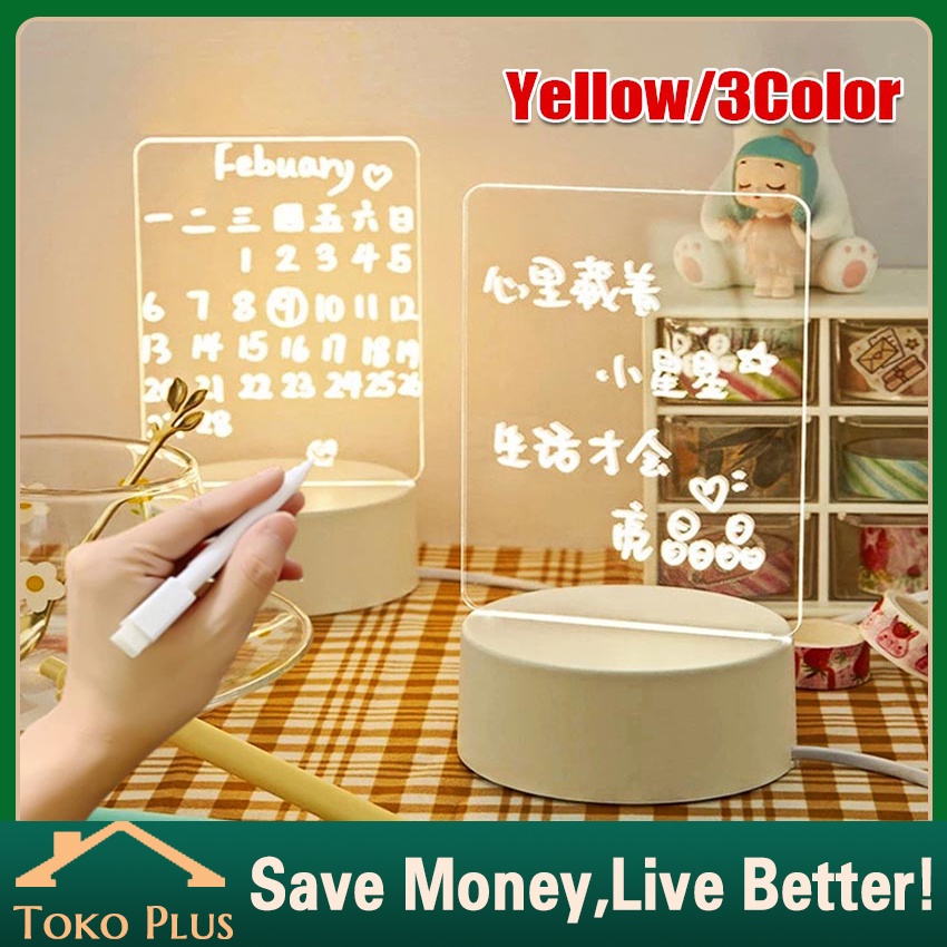 

Acrylic Led Note Board Led Message with Led Stand | Board Planner Schedule | to Do List Acrylic | Acrylic Planner Led | Led Board
