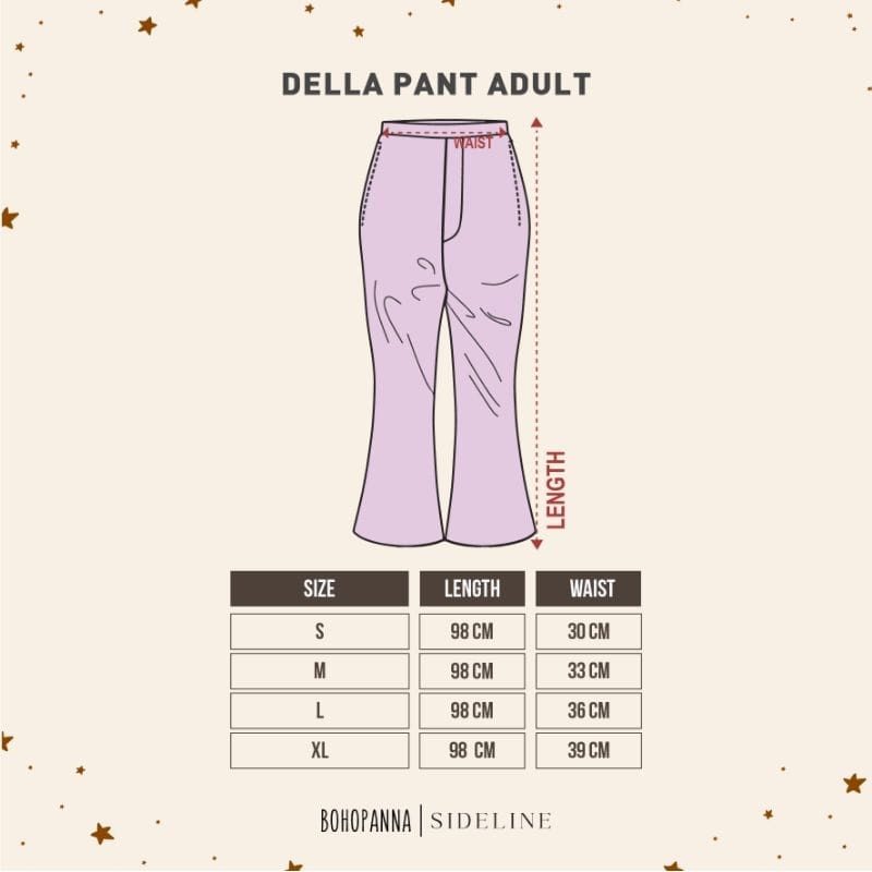 Bohopanna X Sideline Della Pants Lilac / Celana Panjang Anak &amp; Ibu