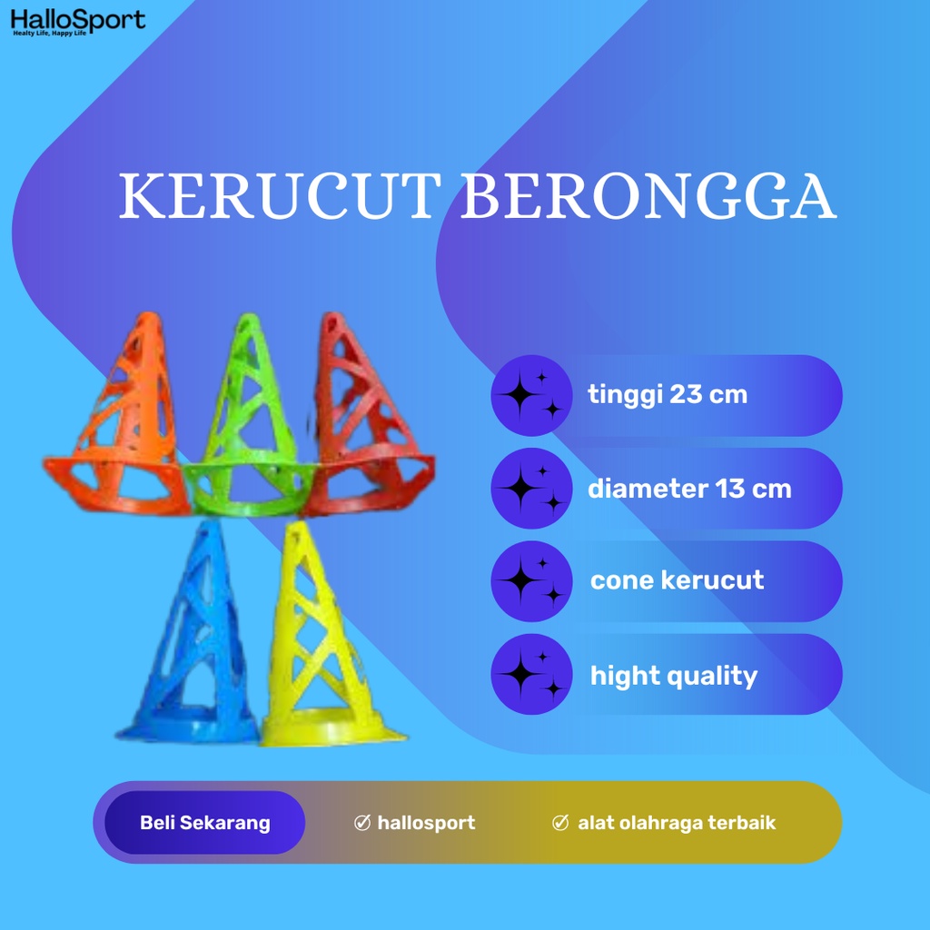 Cone Kerucut Kecil Berongga Cone Kerucut Latihan Futsal Sepak BolaOlahraga Cone Kerucut Kecil Olahra