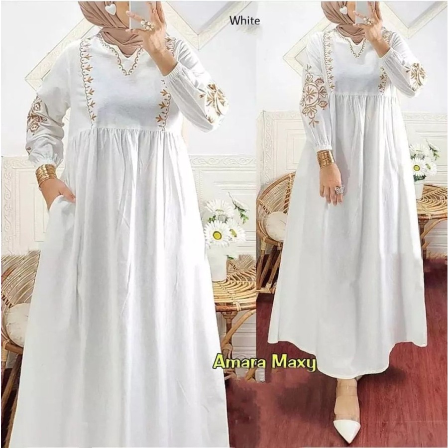 Gamis premium dress mewah hitam Crinkle couple murah F1G8 Korean Style Fashion Pesta Kondangan Casua