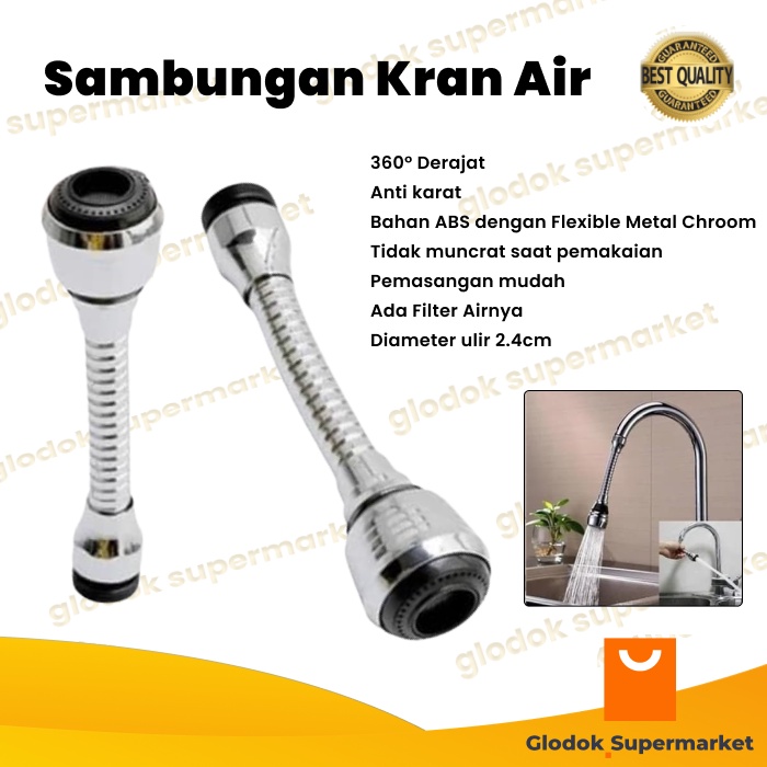 Sambungan Kran Air Penyambung Keran Cuci Piring Flexible 15cm