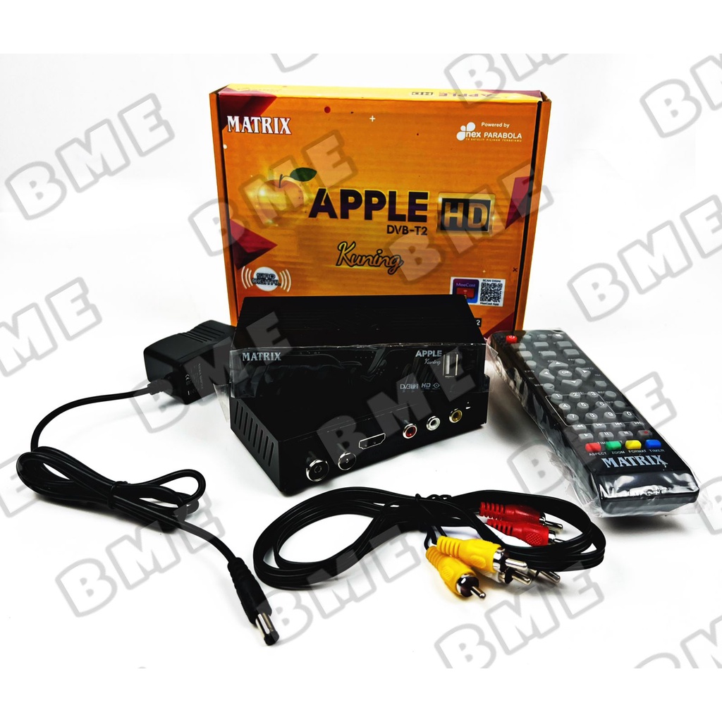 SET TOP BOX TV DIGITAL DVB-T2 MATRIX APPLE KUNING HD NEW VERSI