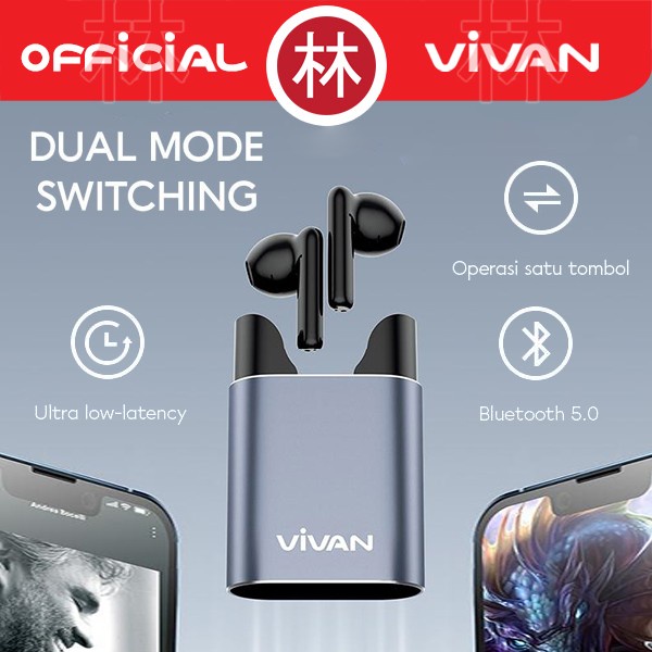 Vivan Life 100 Wireless Bluetooth Earbuds TWS Headsets Low Latency