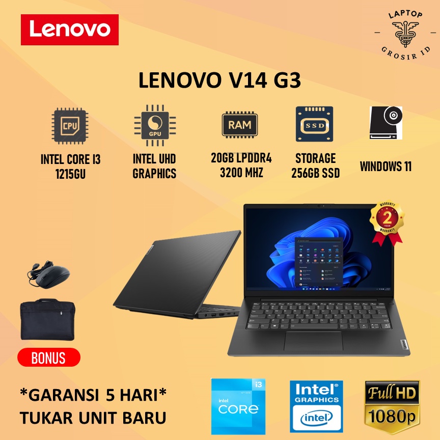 Laptop Lenovo V14 G3 I3 1215GU 20GB 256SSD W11 14.0 FHD
