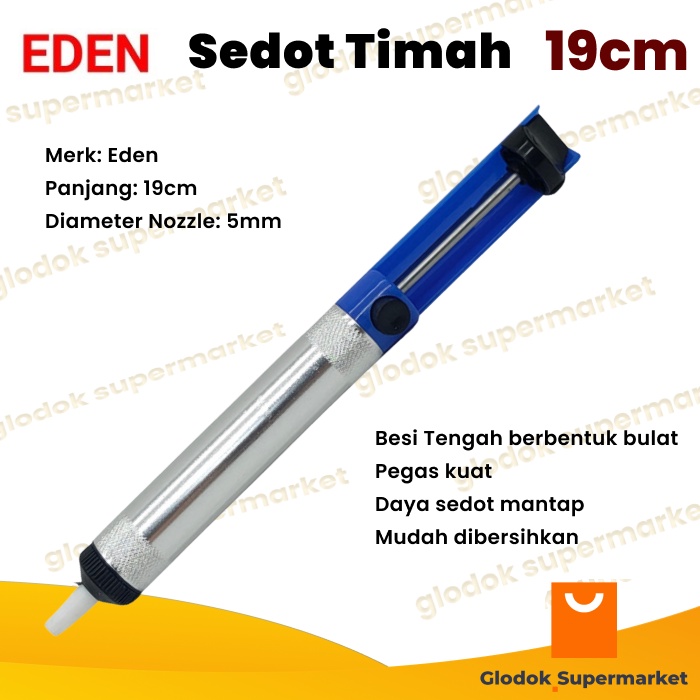 Sedot Timah Eden Desoldering Pump Penyedot Timah Panjang 19cm ED300