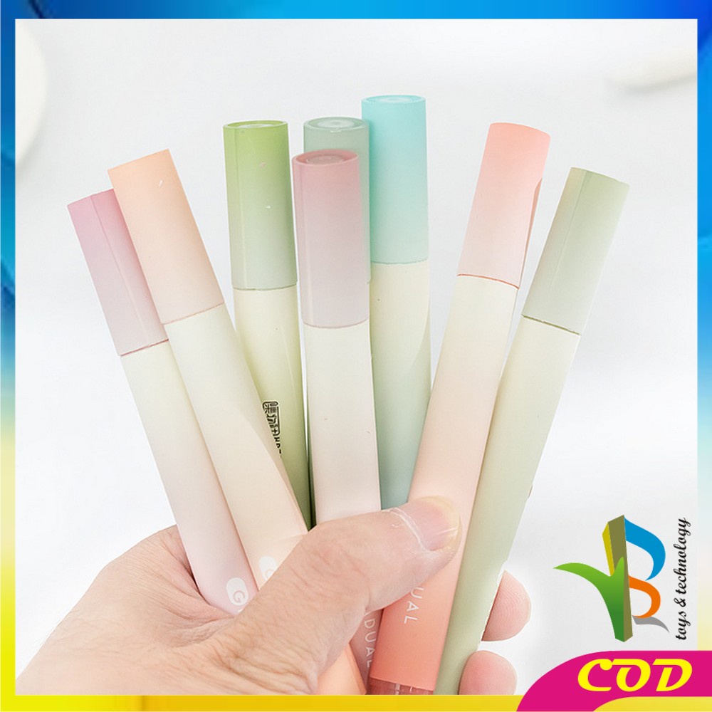 RB-A55 Highlighter Pastel Penanda Teks Set 4IN1 Alat Tulis Sekolah / Spidol Pen Marker Warna Gradasi Painting Multifungsi / Textliner Stasionary Import