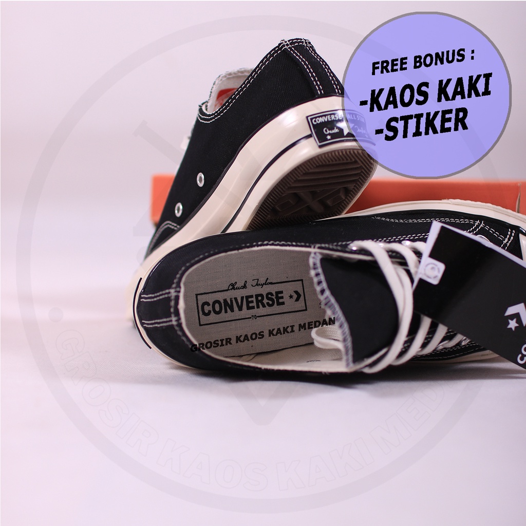 Diskon Terbatas Sepatu Converse 70s Low Black White All Star