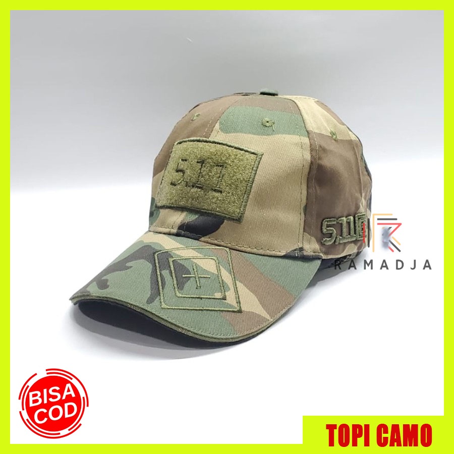 TOPI CAMO ARMY TOPI BERBURU TOPI CAMOFLAGE TOPI 511 IMPORT 5.11 ORI