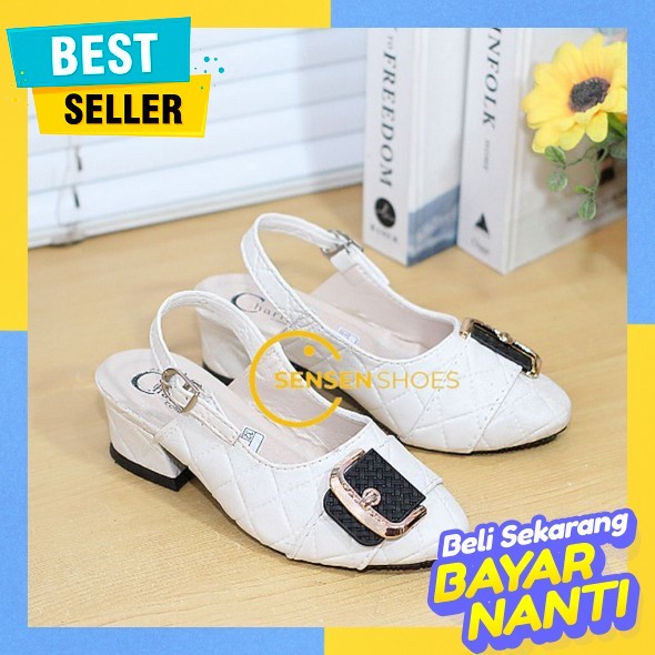 Sepatu Anak Perempuan Import Flat Shoes Sepatu Pesta Umur 3-5 Tahun Kn - Merah, 27 (K6M8) Bling Blin