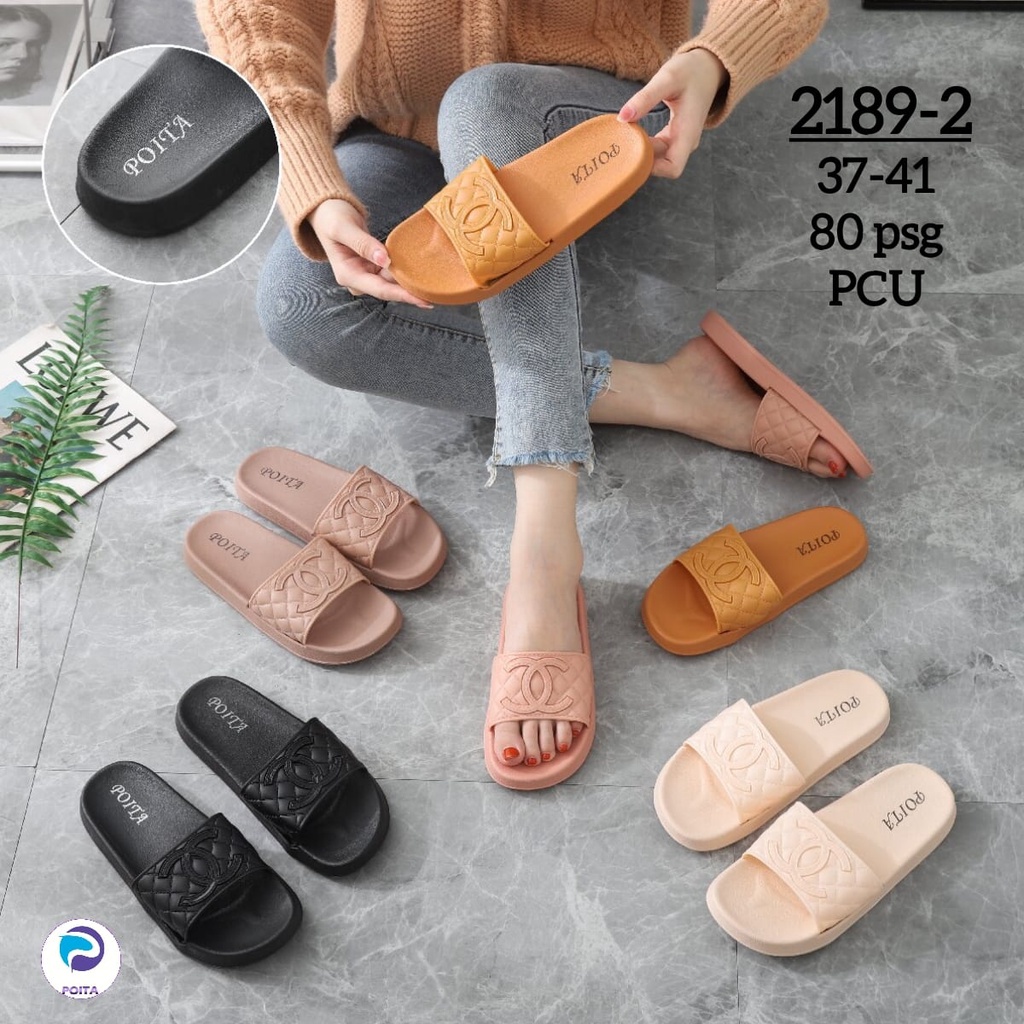 Sandal Selop Karet Import Wanita Empuk