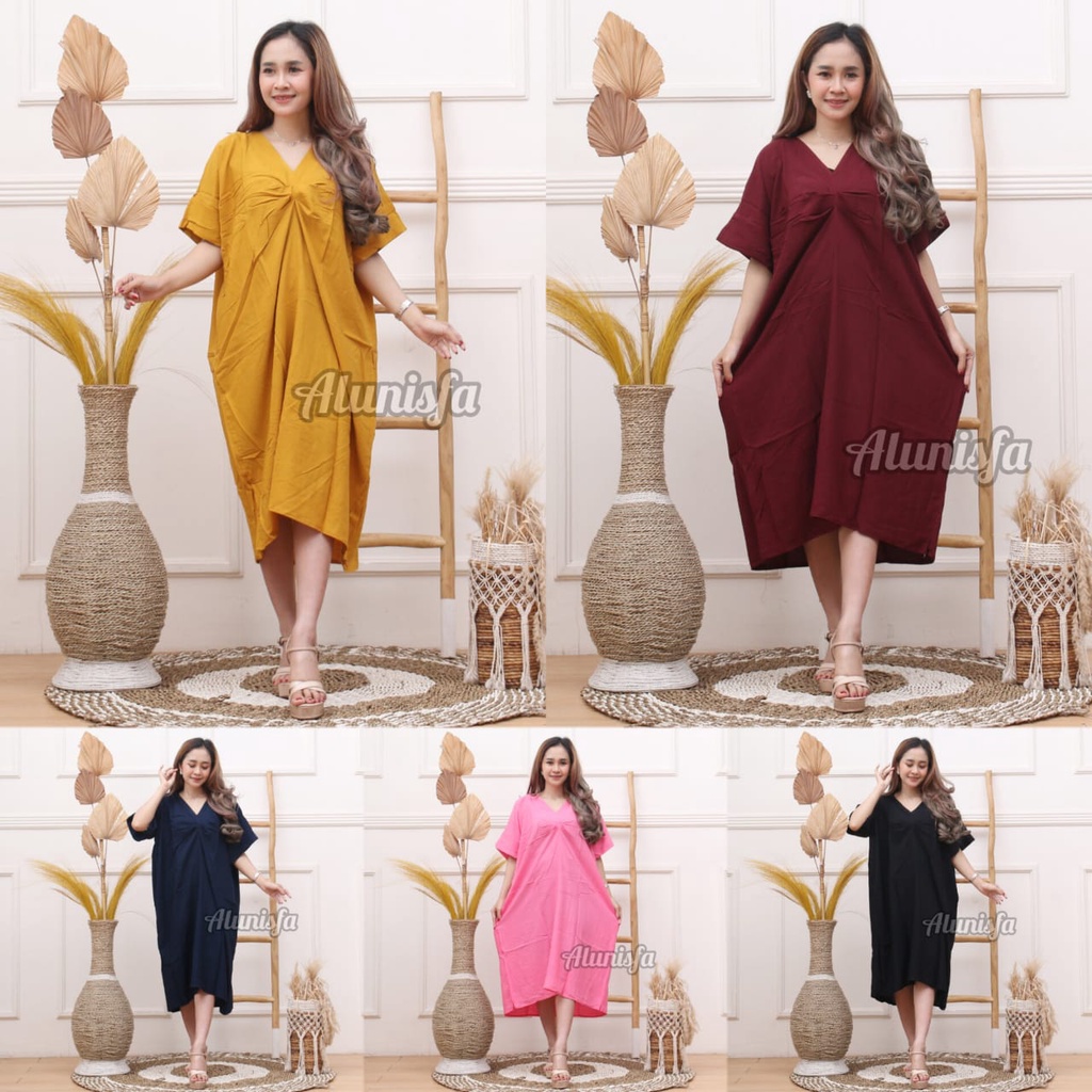 KAFTAN MAYA POLOS DRESS WANITA/ GAMIS KAFTAN RAYON LD 140