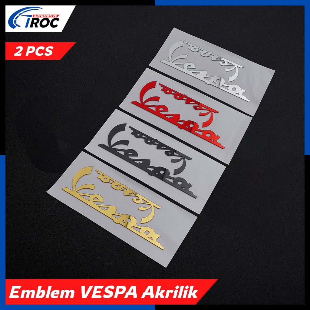 Emblem Timbul 3d Vespa Original Tulisan Vespa Timbul Logo Vespa Mirror 3D Stiker Vespa Matic Sprint 