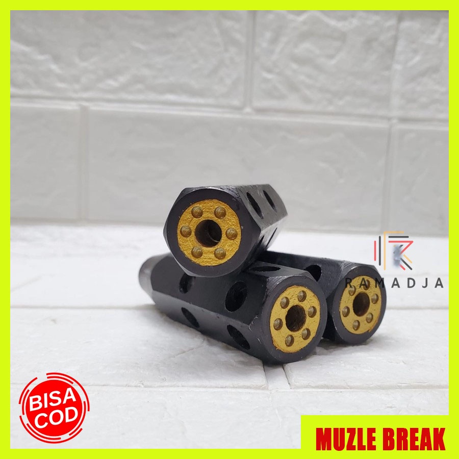MUZLE BREAK PEMECAH SUARA PEREDAM SUARA SEGI ENAM 6 BISA UNTUK LOMBA